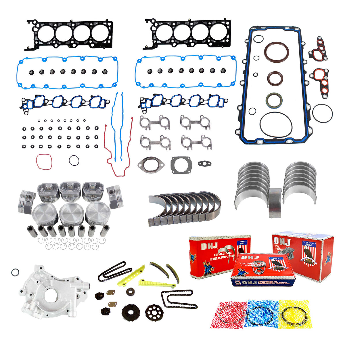 DNJ Engine Rebuild Kit 1999-2000 Ford 4.6L