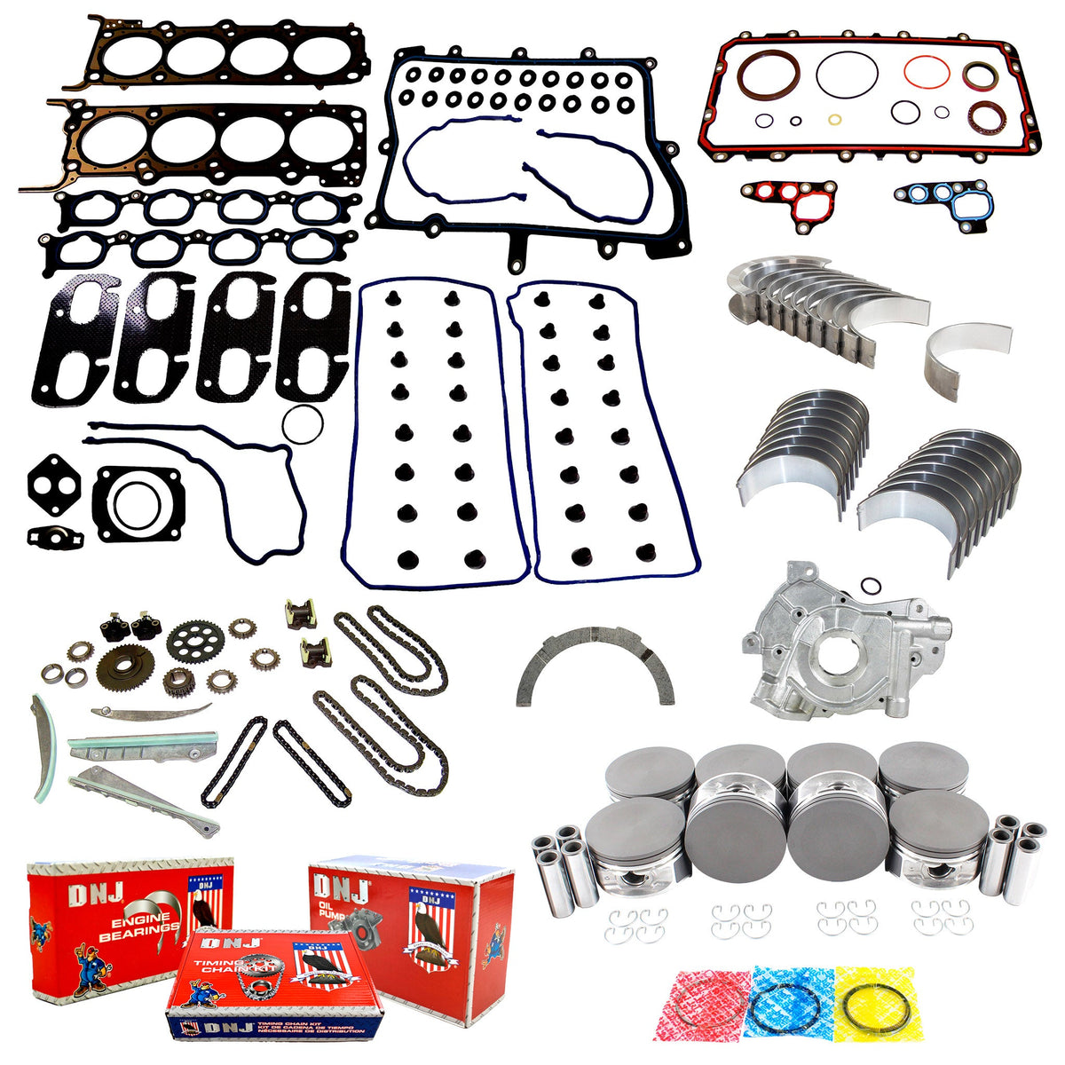 DNJ Master Engine Rebuild Kit 2003-2004 Lincoln 4.6L