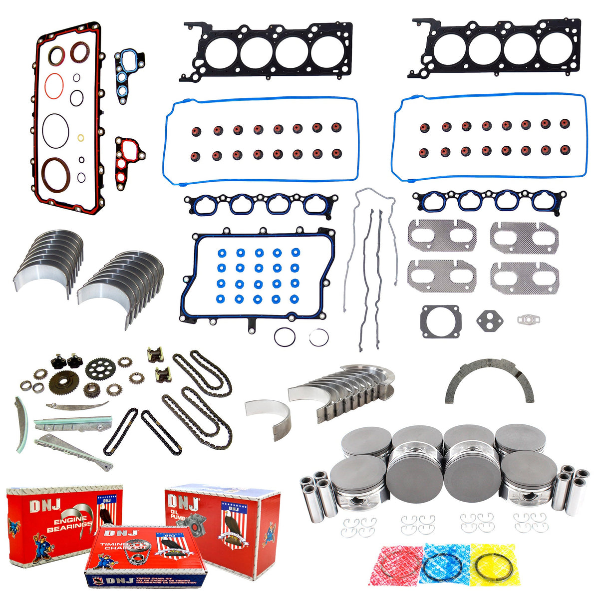 DNJ Master Engine Rebuild Kit 2005 Lincoln Aviator 4.6L V8