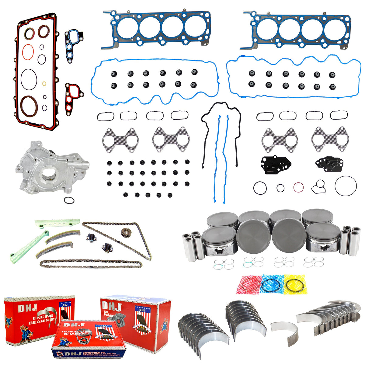 DNJ Master Engine Rebuild Kit 2006 Ford, Mercury 4.6L