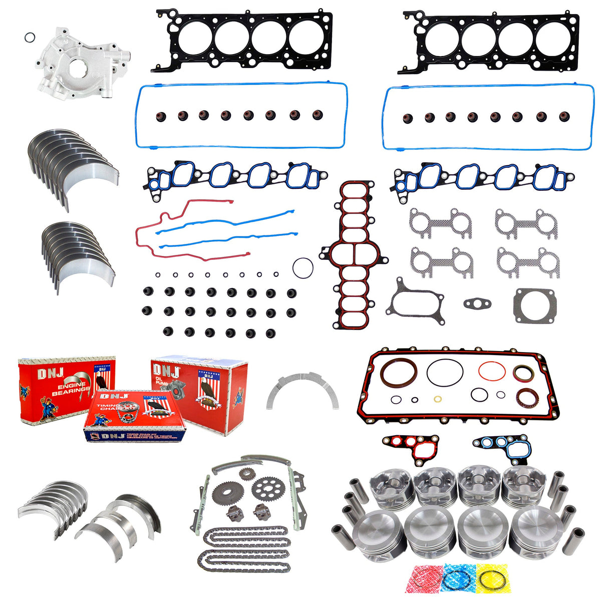 DNJ Master Engine Rebuild Kit 2000 Ford 4.6L