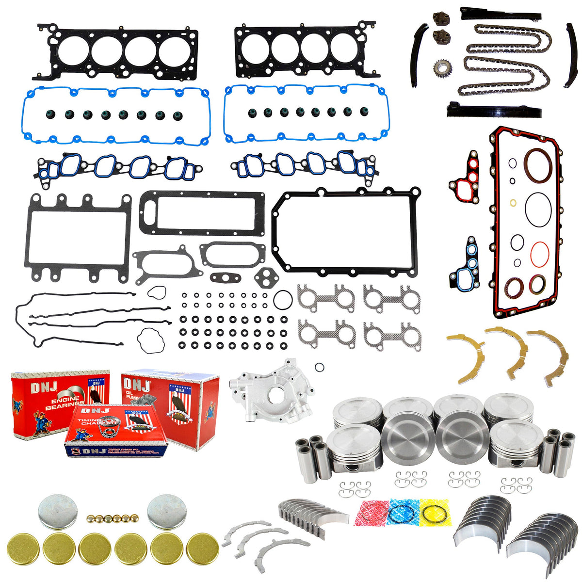 DNJ Master Engine Rebuild Kit 1999-2000 Ford 5.4L