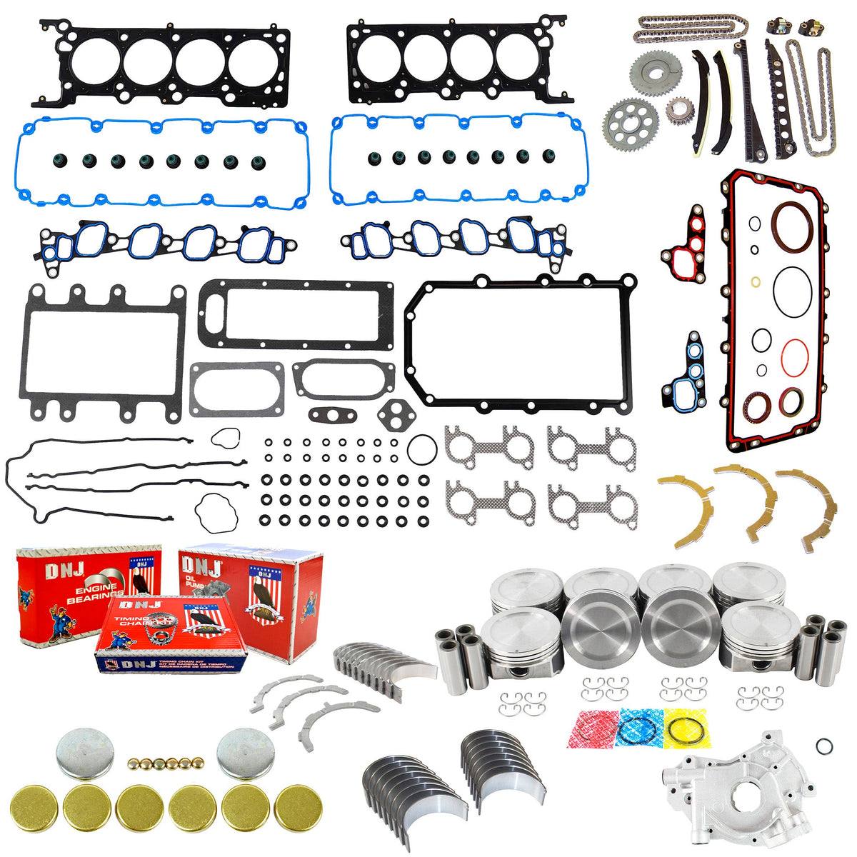 DNJ Master Engine Rebuild Kit 2002-2004 Ford 5.4L