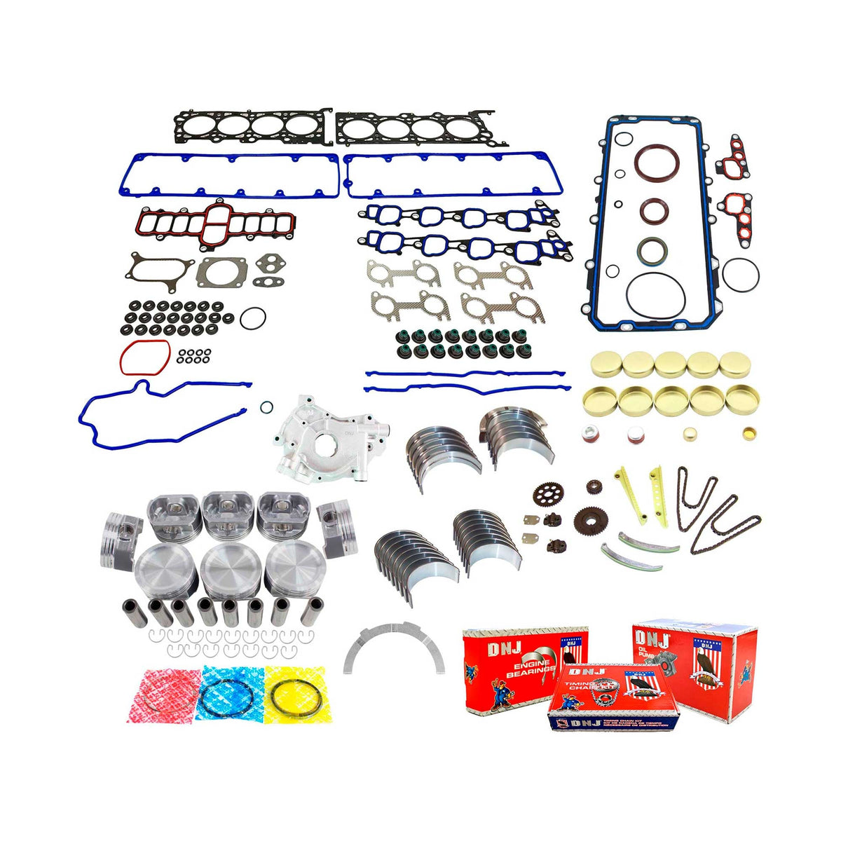 DNJ Master Engine Rebuild Kit 2002 Ford 4.6L