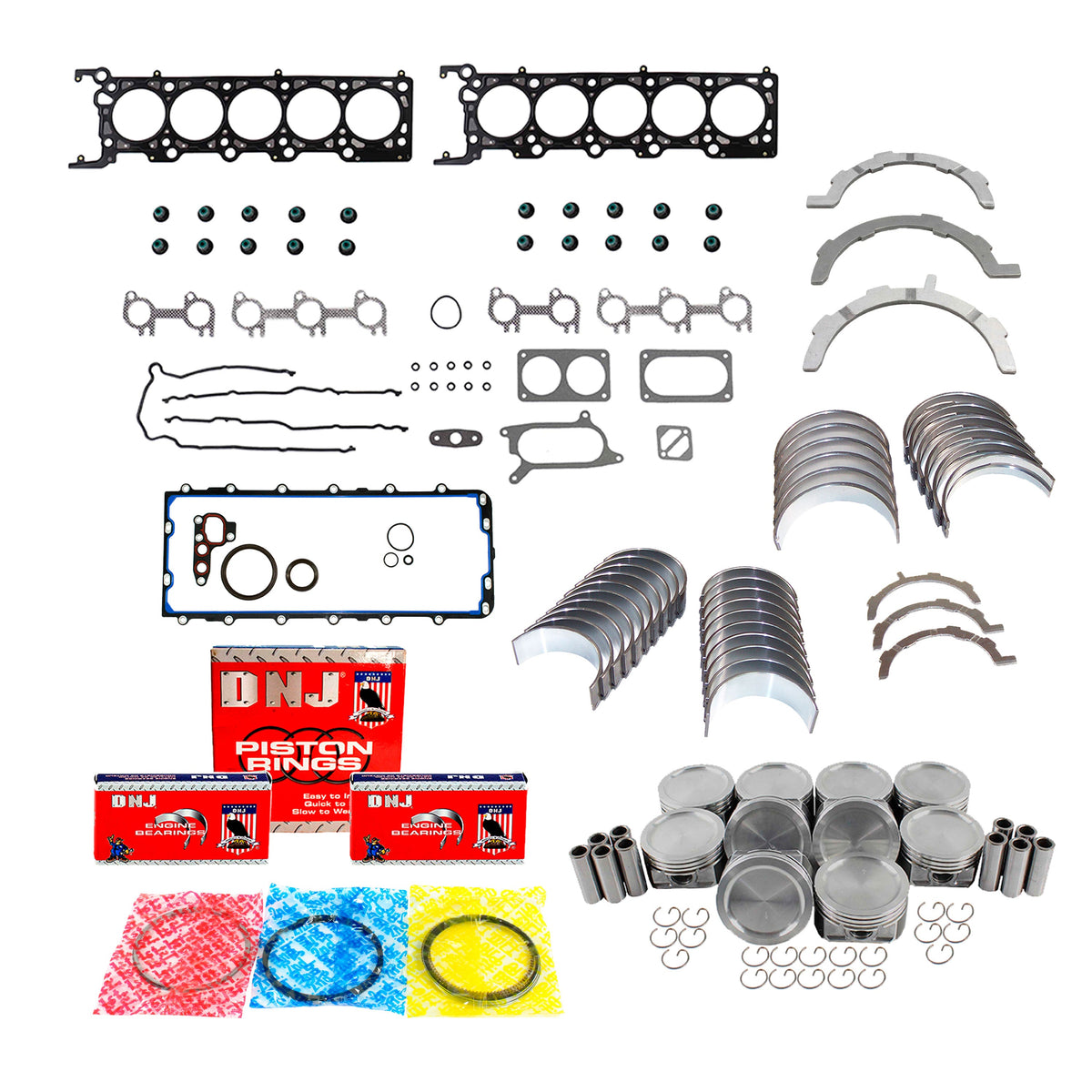 DNJ Engine Rebuild Kit 2000-2002 Ford 6.8L