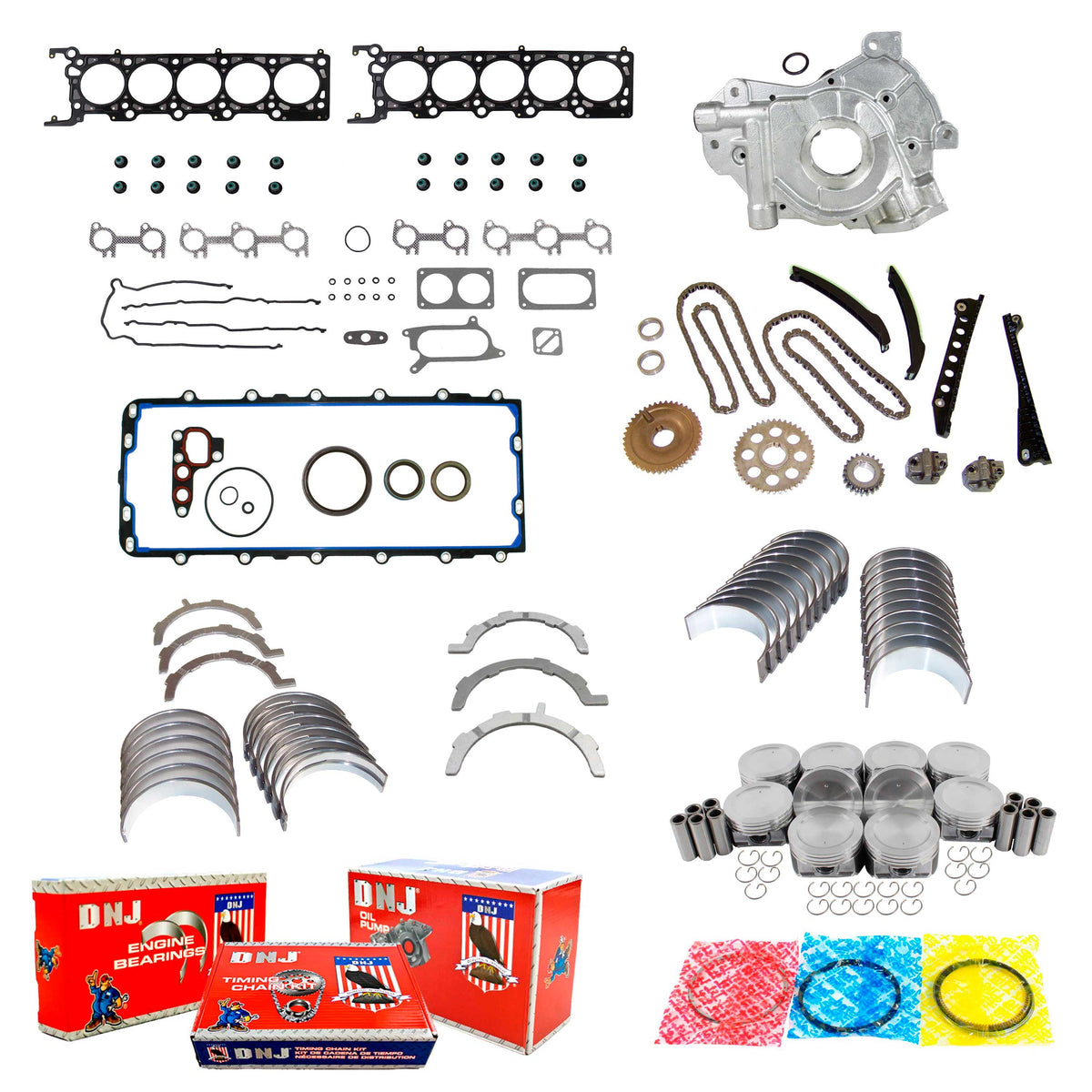 DNJ Master Engine Rebuild Kit 1997-1998 Ford 6.8L