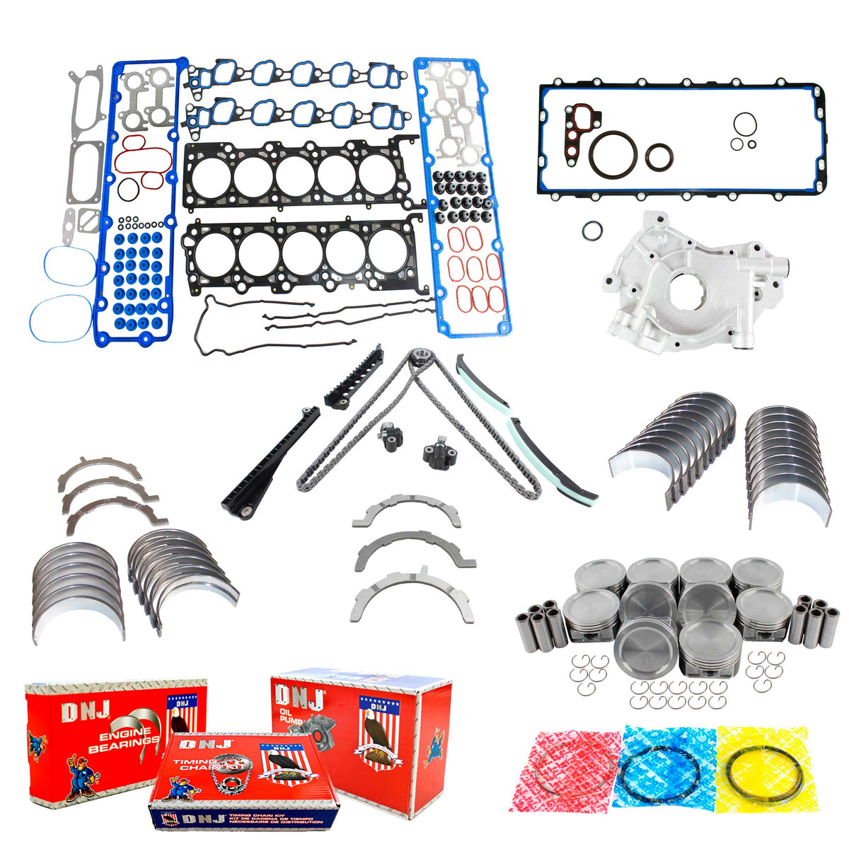 DNJ Master Engine Rebuild Kit 2003-2004 Ford 6.8L