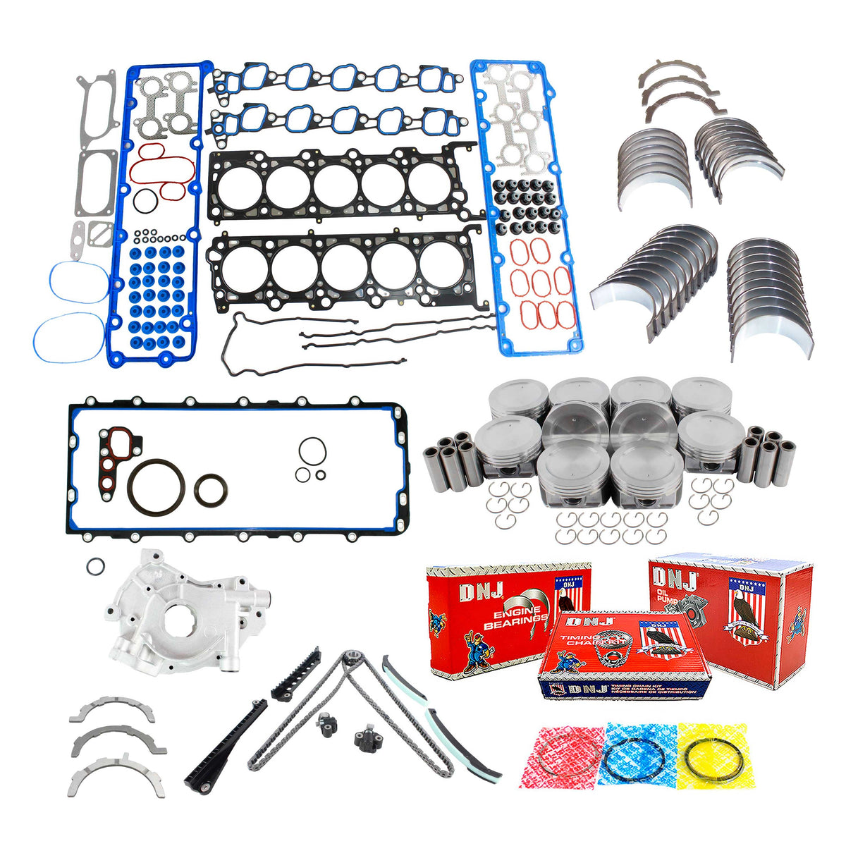 DNJ Master Engine Rebuild Kit 2003-2005 Ford 6.8L V10
