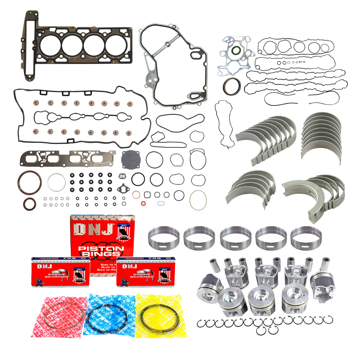 DNJ Engine Rebuild Kit 2010-2017 Buick, Chevrolet, GMC 2.4L