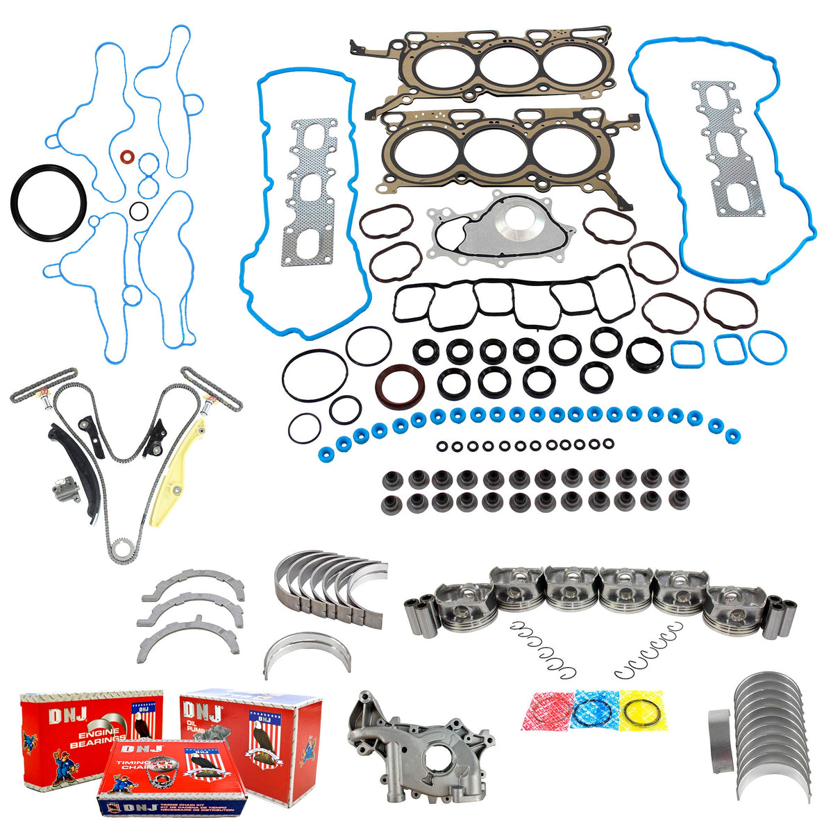 DNJ Master Engine Rebuild Kit 2011-2017 Ford 3.7L