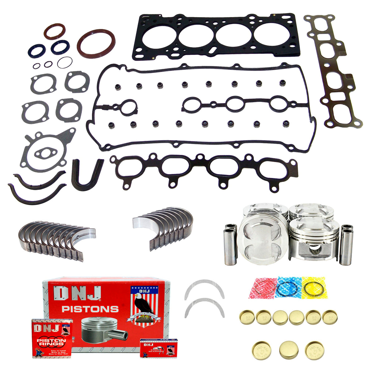 DNJ Engine Rebuild Kit 1999-2000 Mazda 1.8L