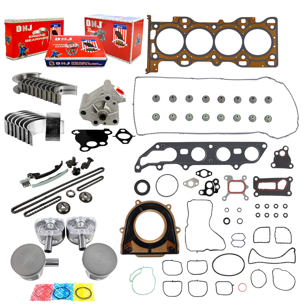 DNJ Master Engine Rebuild Kit 2005-2006 Ford 2.0L