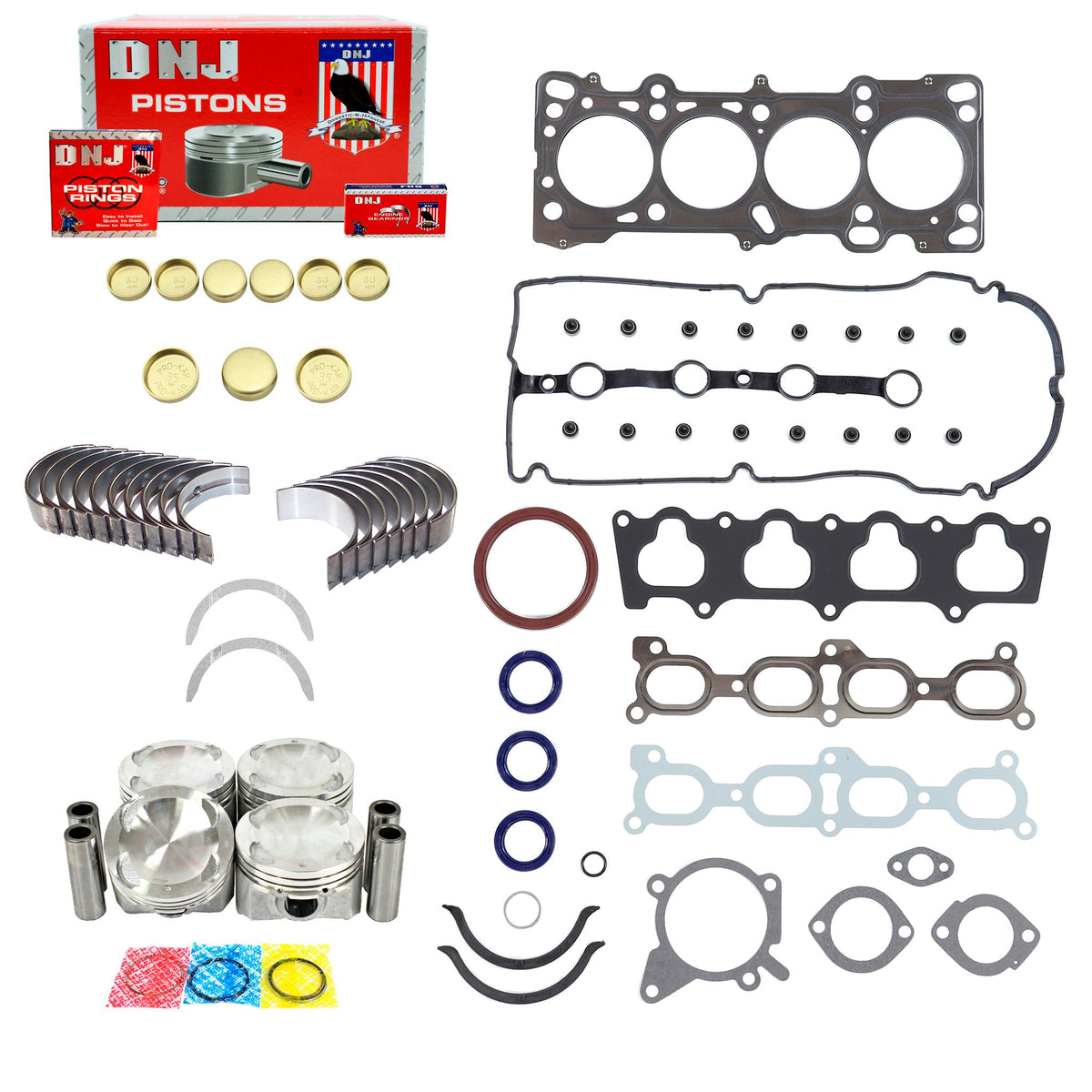 DNJ Engine Rebuild Kit 1999-2001 Mazda 1.6L