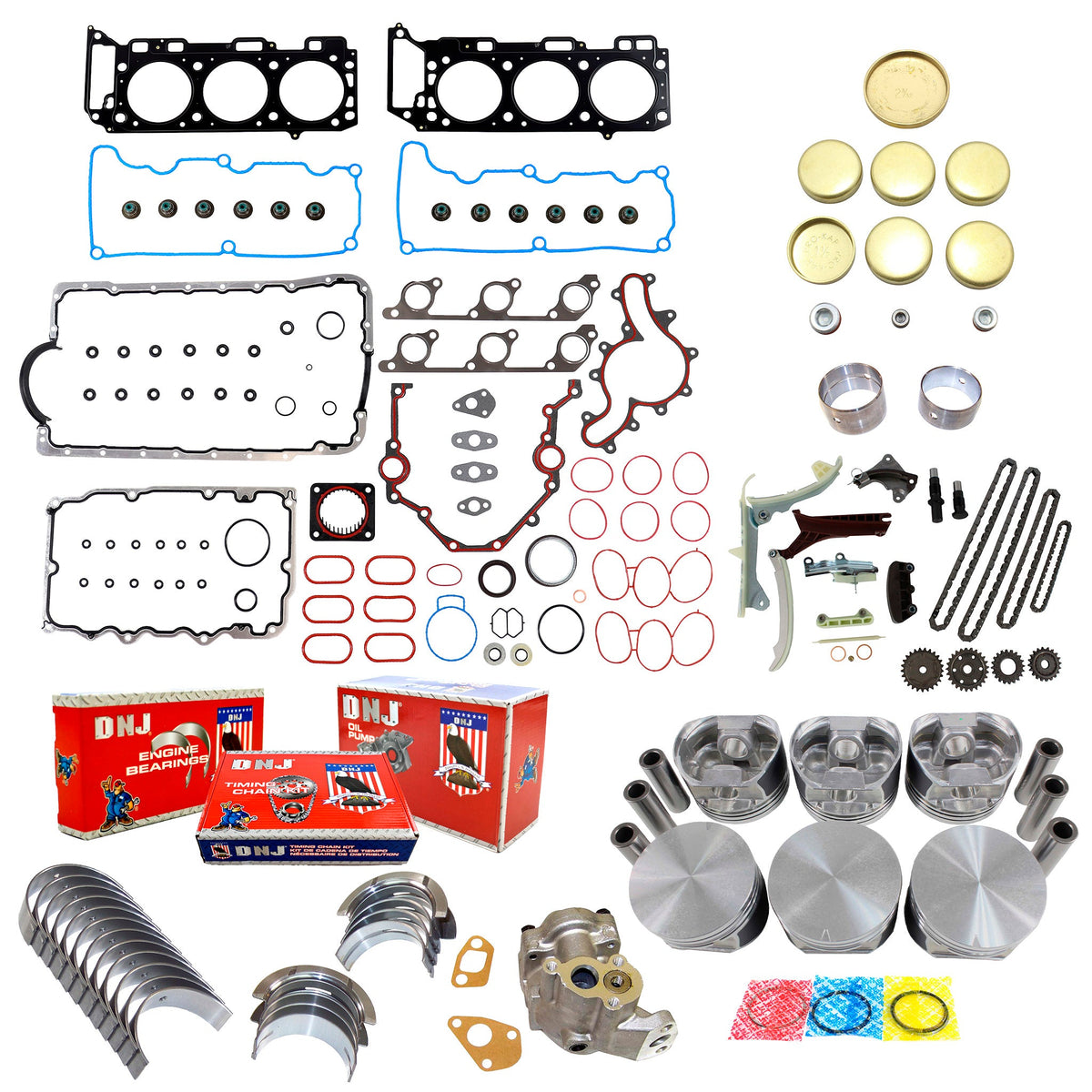 DNJ Master Engine Rebuild Kit for 2001-2009 Ford Explorer, Mazda B4000, Mercury Mountaineer