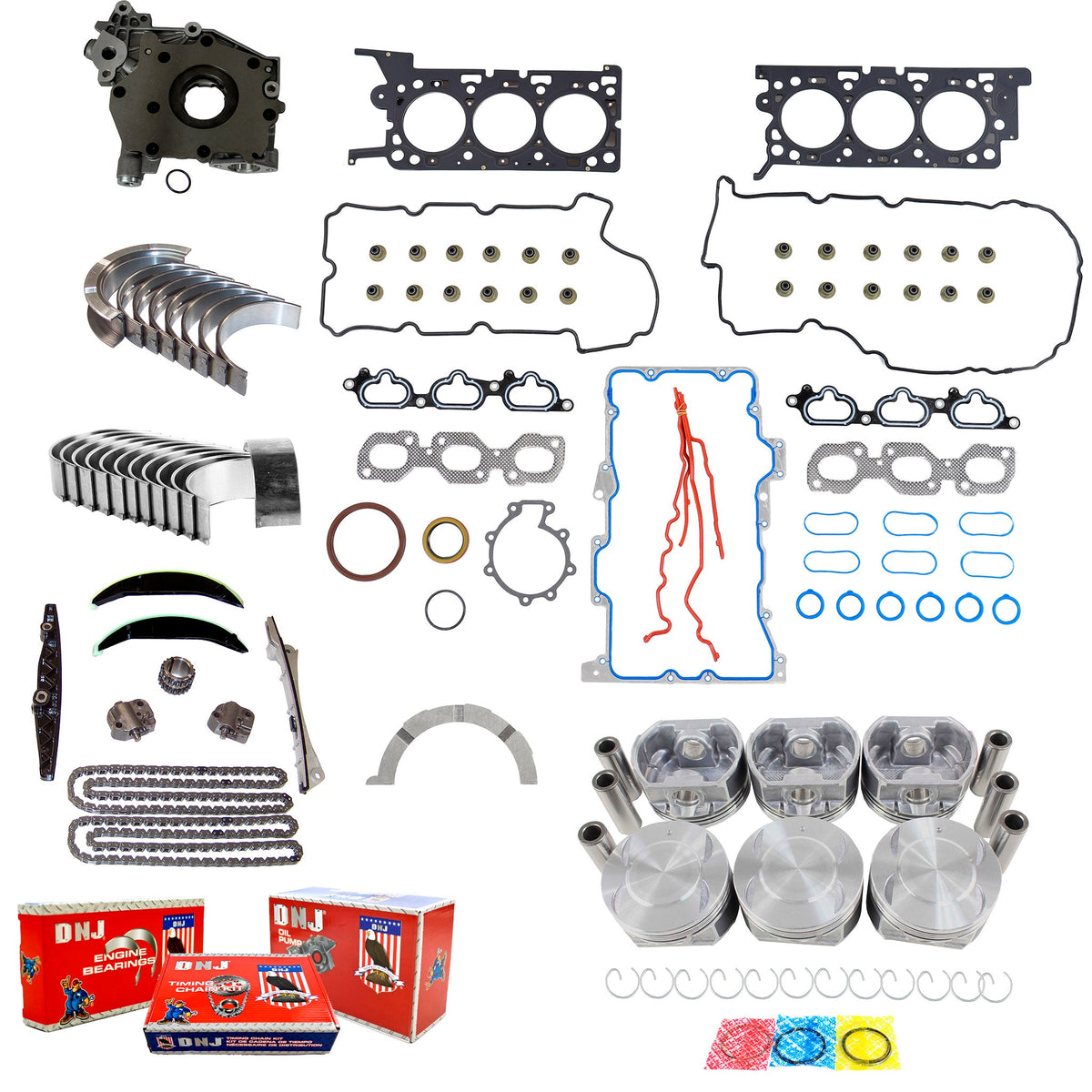 DNJ Master Engine Rebuild Kit 2003 Mazda 3.0L