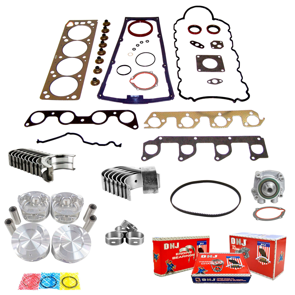 DNJ Master Engine Rebuild Kit 1999-2001 Ford, Mazda 2.5L
