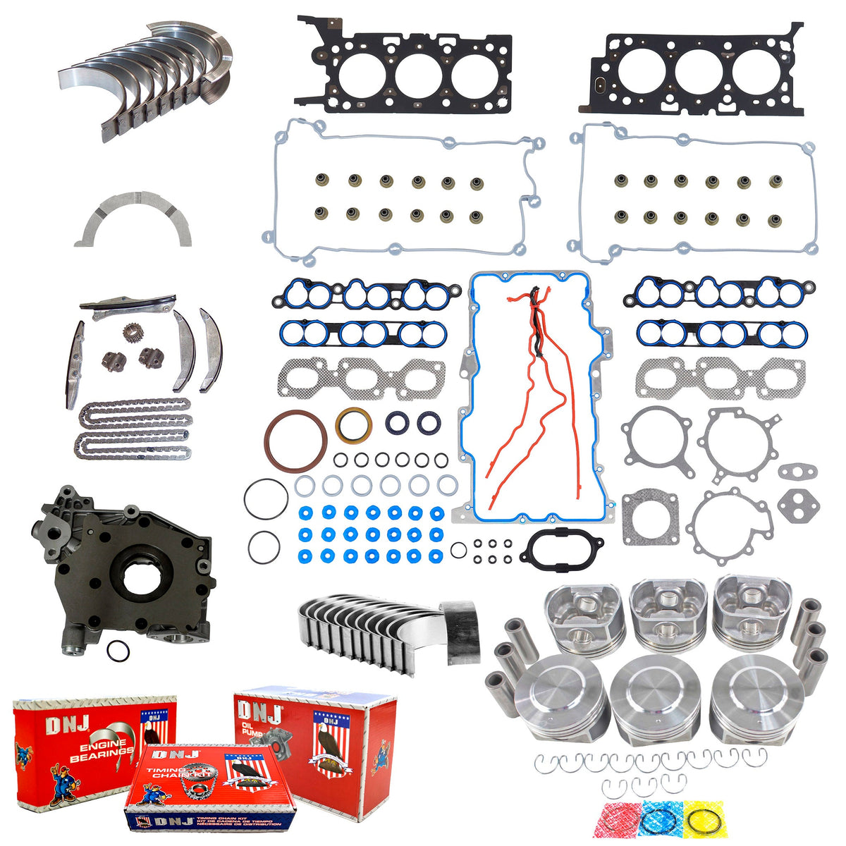 DNJ Master Engine Rebuild Kit 1999-2000 Mercury 2.5L