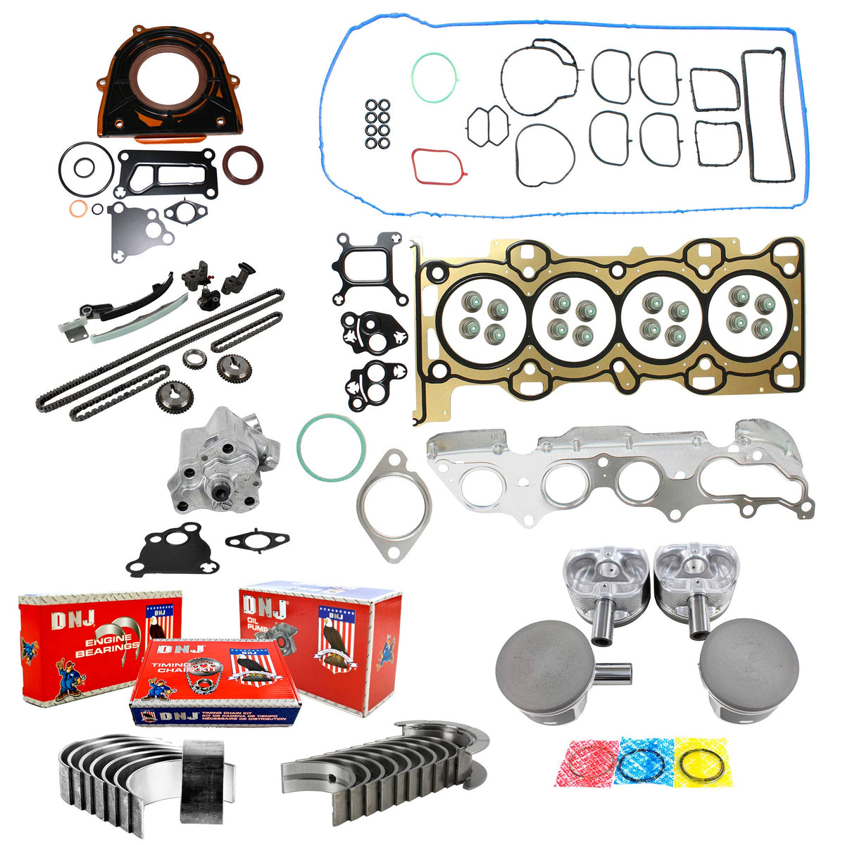DNJ Master Engine Rebuild Kit 2004-2005 Mazda 2.0L