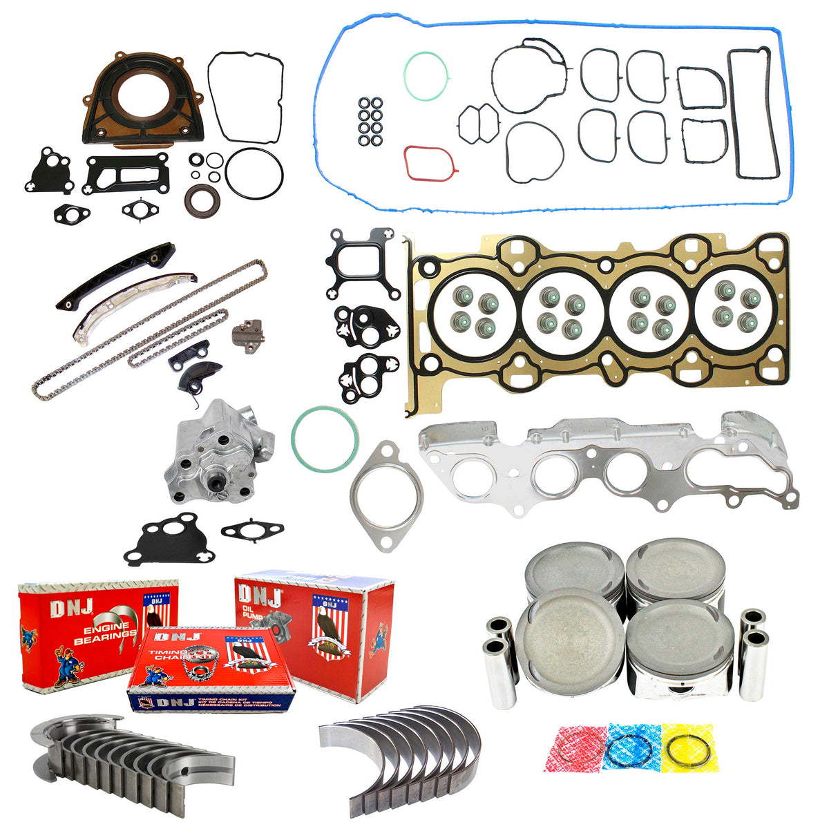 DNJ Master Engine Rebuild Kit 2003-2006 Mazda 2.3L