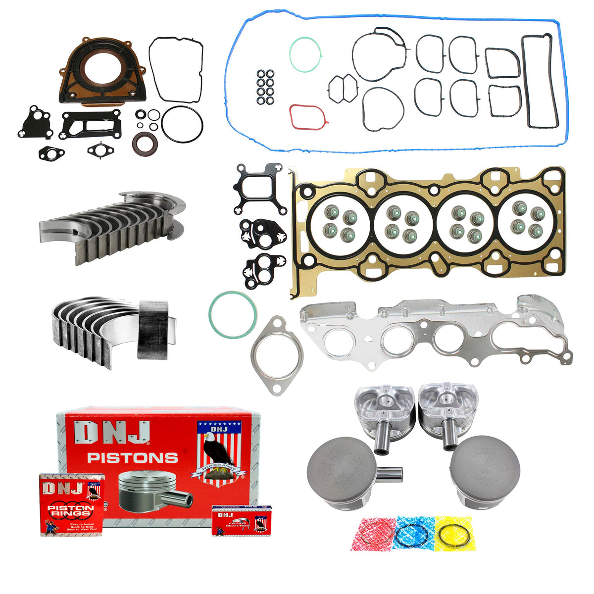 DNJ Engine Rebuild Kit 2005-2011 Ford 2.0L