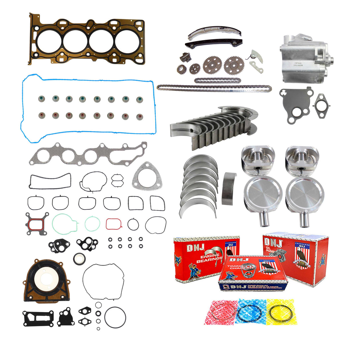 DNJ Master Engine Rebuild Kit 2005-2006 Ford, Mercury 2.3L