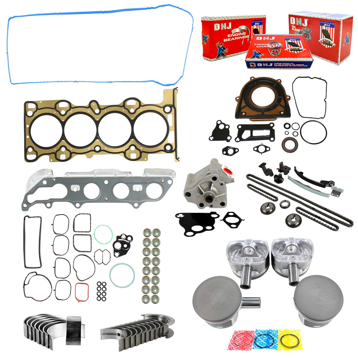 DNJ Master Engine Rebuild Kit 2007 Ford 2.0L