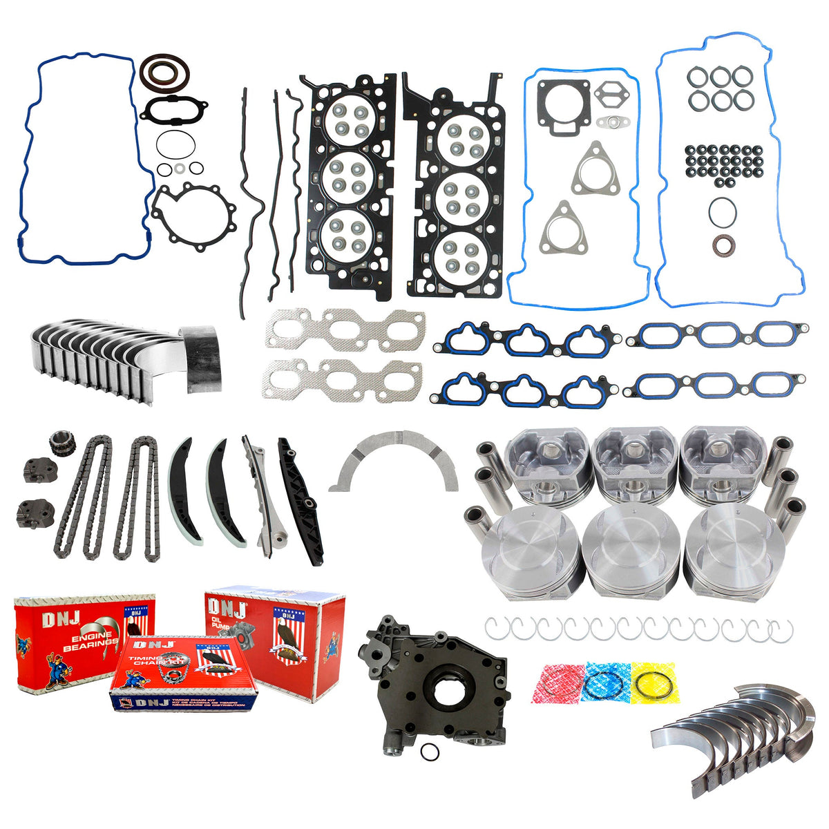 DNJ Master Engine Rebuild Kit 2004-2006 Mazda 3.0L
