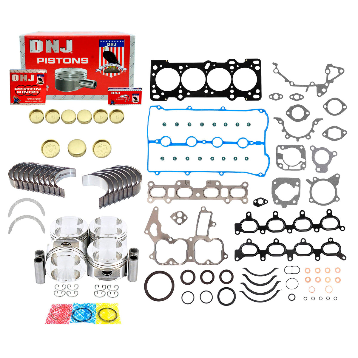 DNJ Engine Rebuild Kit 1990-1998 Ford, Mazda, Mercury 1.8L