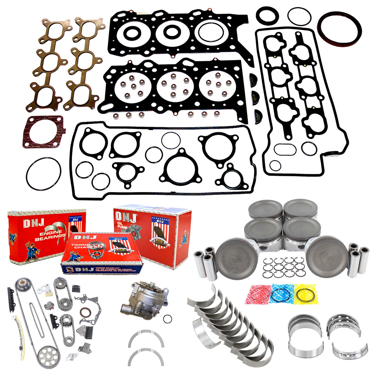 DNJ Master Engine Rebuild Kit 2001-2006 Suzuki 2.7L