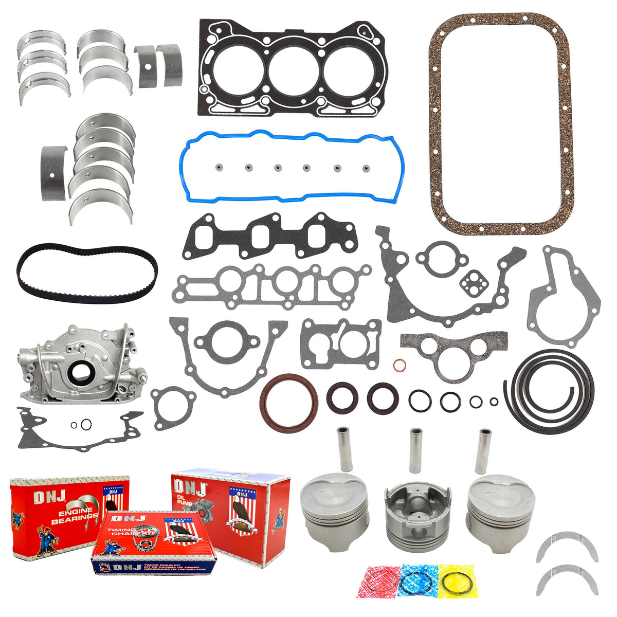 DNJ Master Engine Rebuild Kit 1989-1993 Geo 1.0L