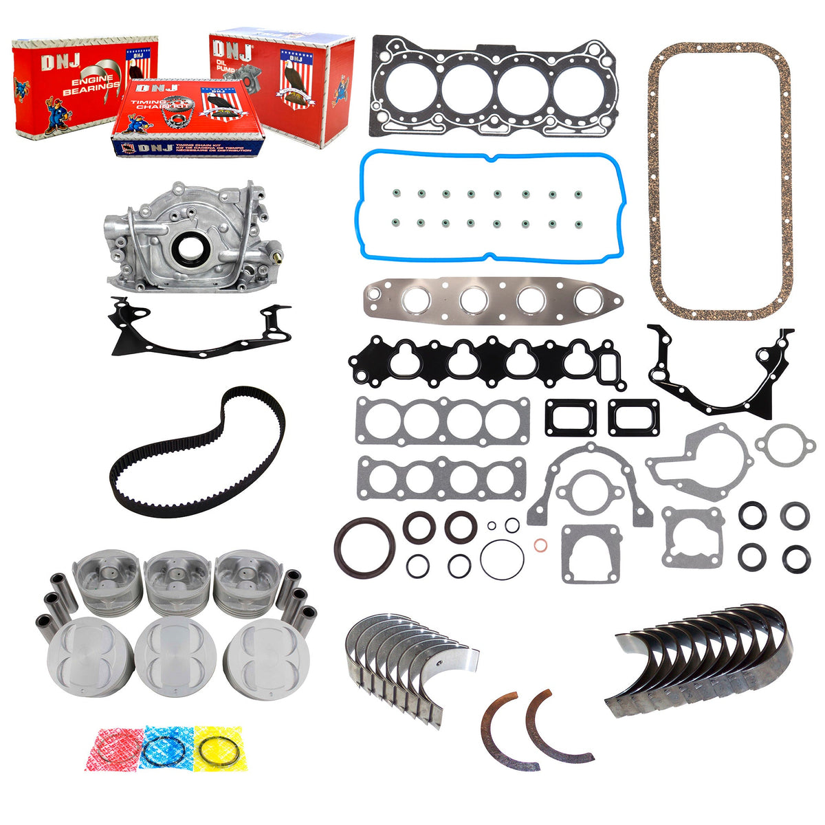 DNJ Master Engine Rebuild Kit 1992-1997 Geo, Suzuki 1.6L