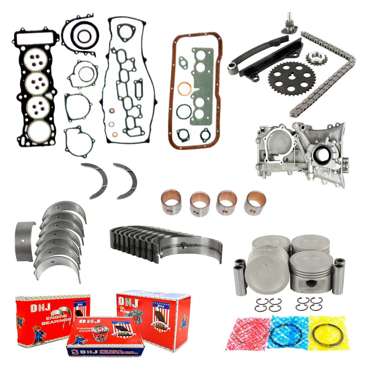 DNJ Master Engine Rebuild Kit 1989-1990 Nissan 1.6L