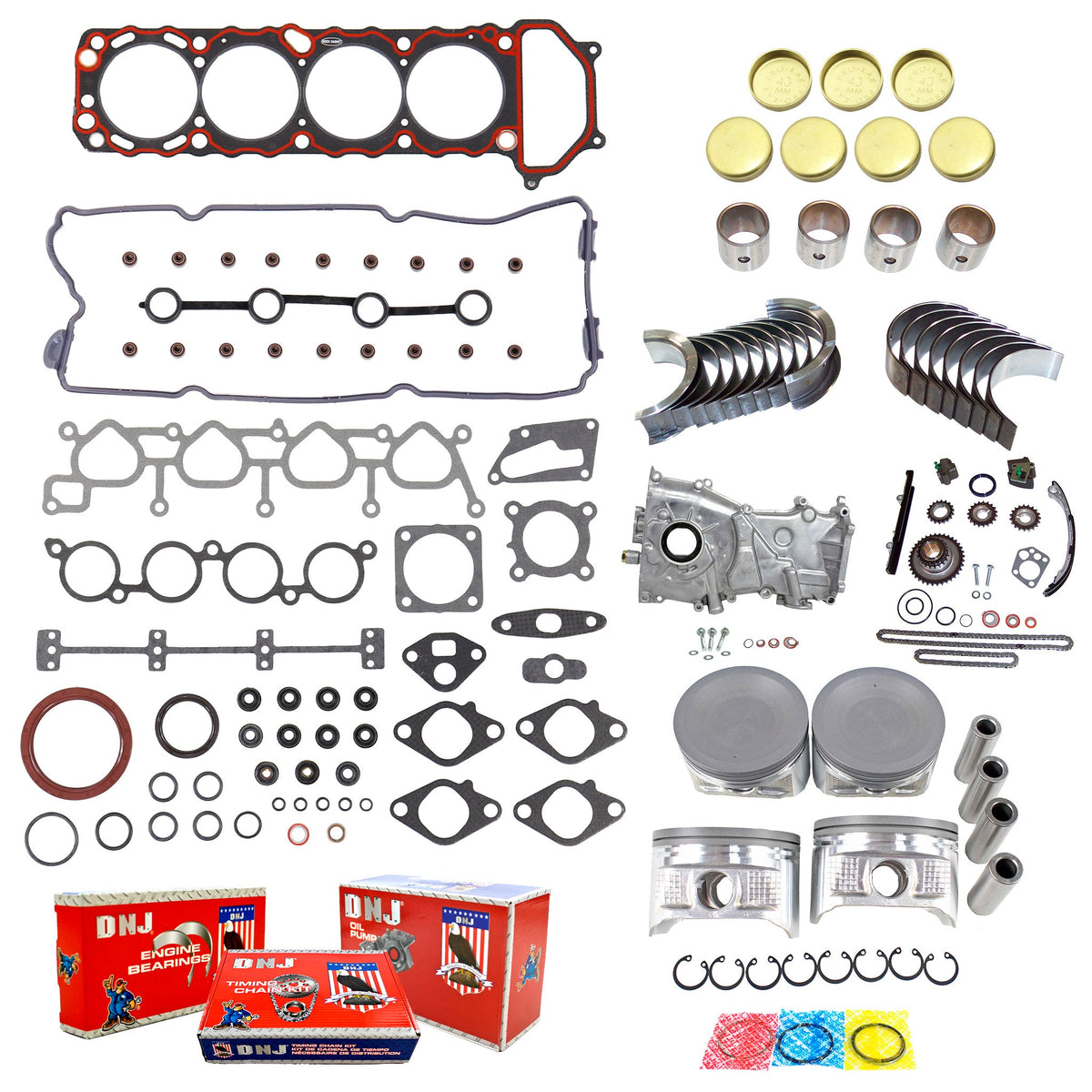 DNJ Master Engine Rebuild Kit 1998-2001 Nissan Altima 2.4L