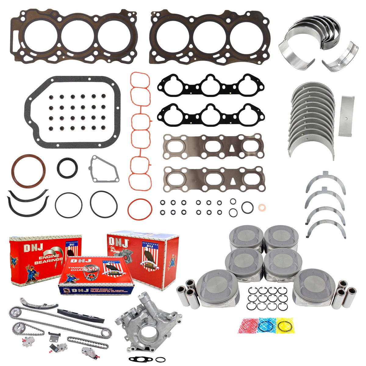 DNJ Master Engine Rebuild Kit 2007-2015 INFINITI, Nissan 3.5L