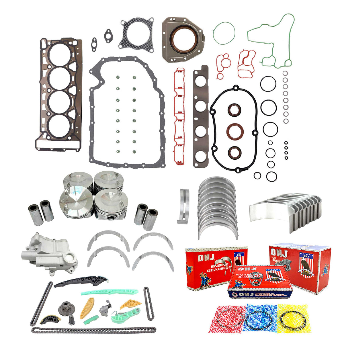 DNJ Master Engine Rebuild Kit 2008-2015 Audi, Volkswagen 2.0L