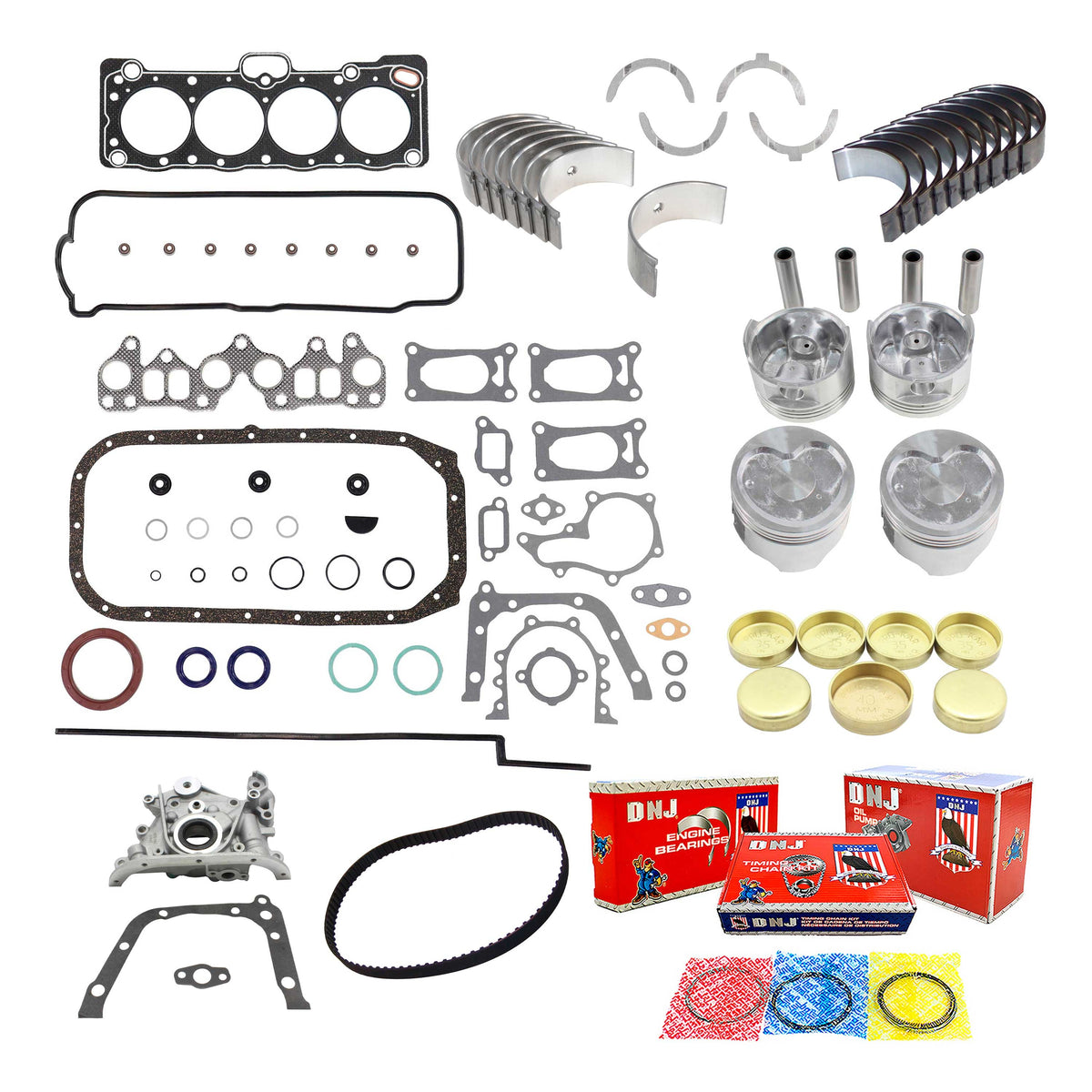 DNJ Master Engine Rebuild Kit 1983-1985 Toyota 1.6L
