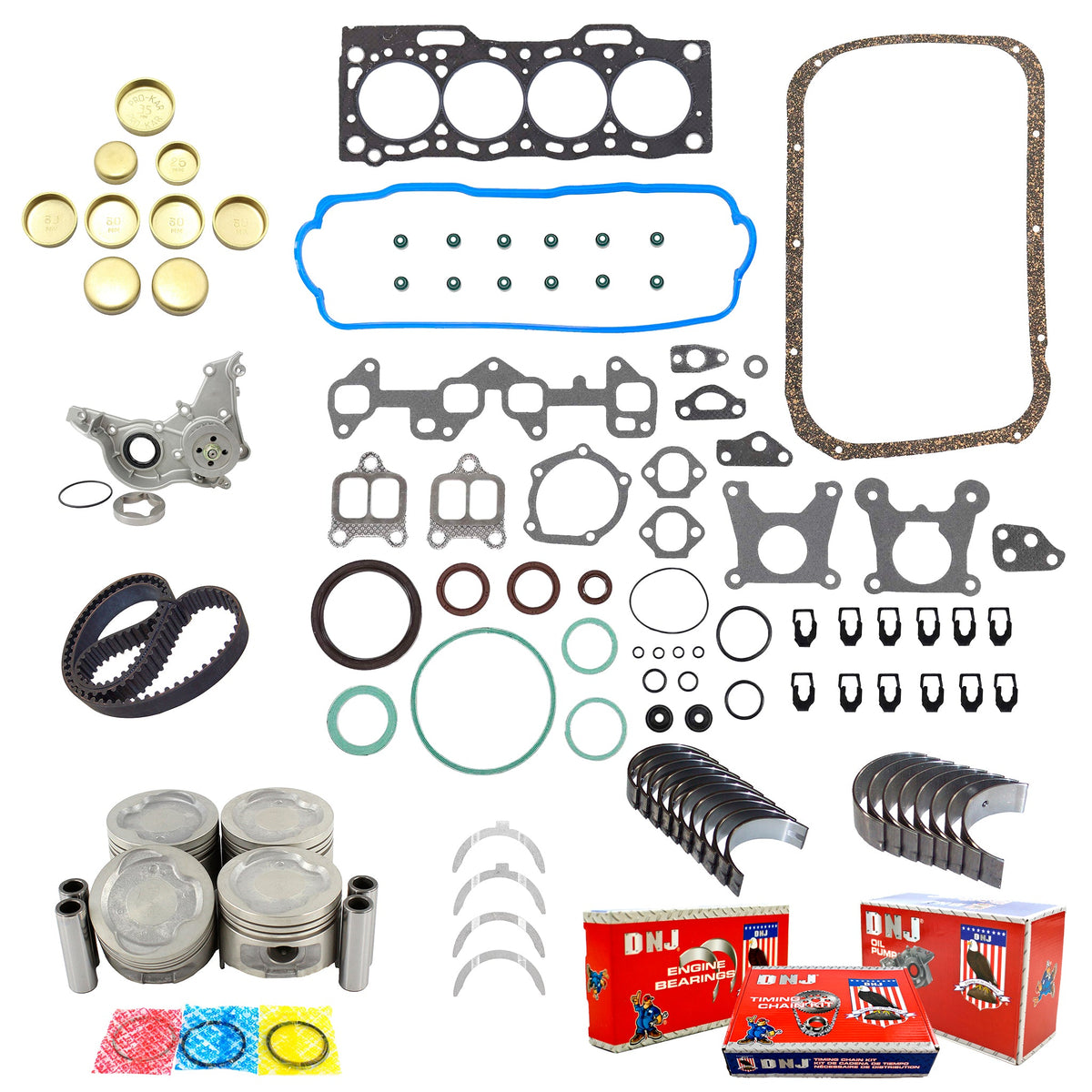 DNJ Master Engine Rebuild Kit 1987-1994 Toyota 1.5L