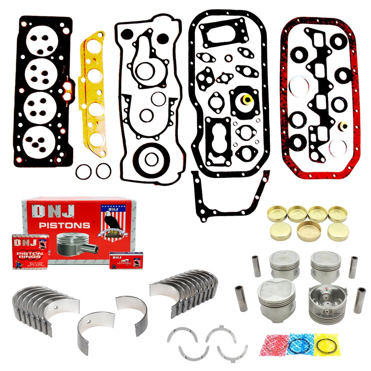 DNJ Engine Rebuild Kit 1988-1993 Geo, Toyota 1.6L