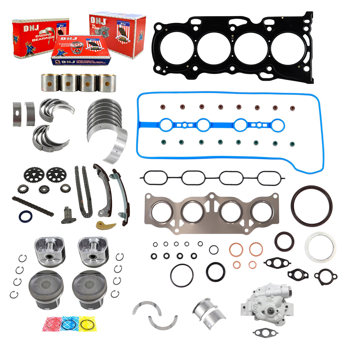 DNJ Master Engine Rebuild Kit 2001-2003 Toyota 2.0L