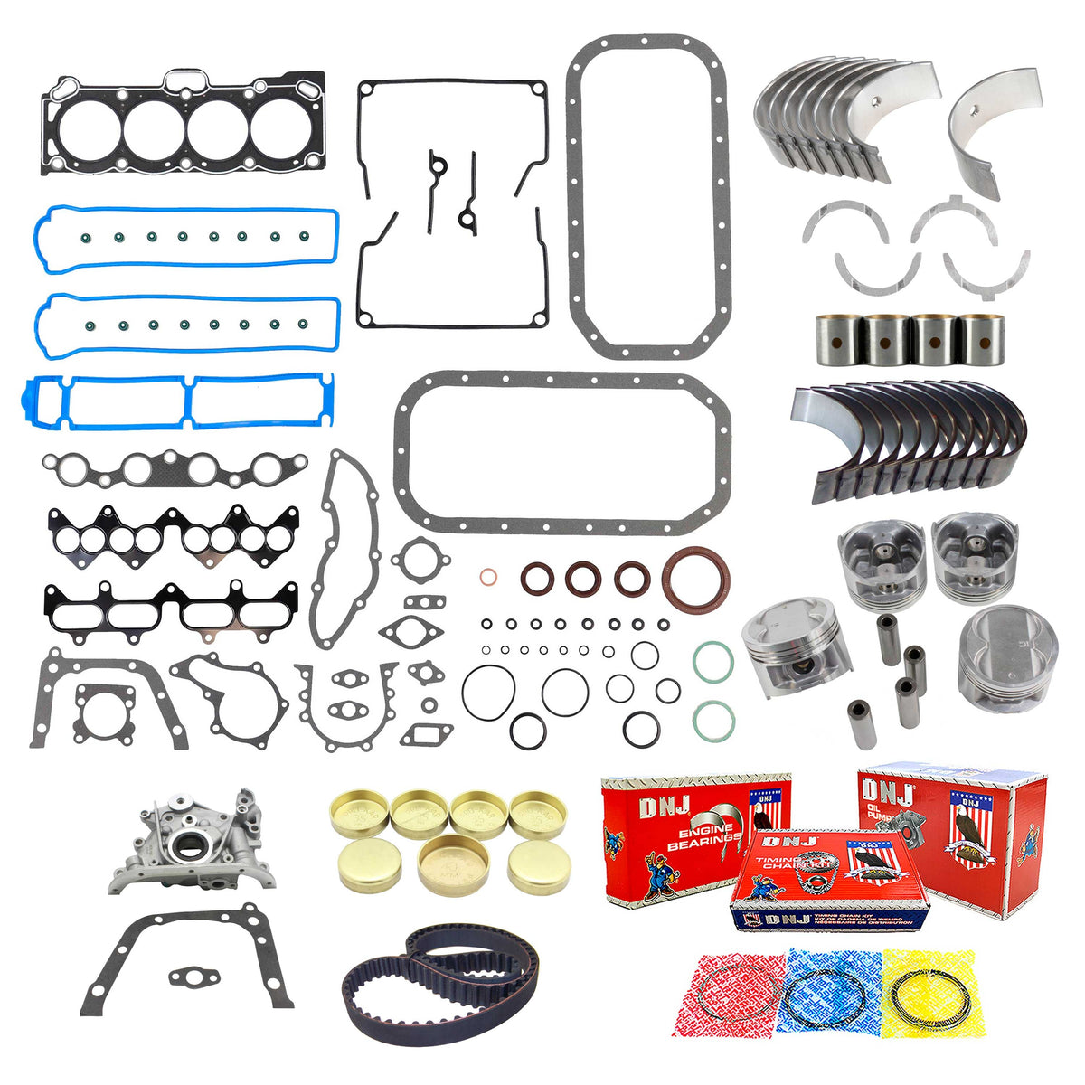 DNJ Master Engine Rebuild Kit 1985-1987 Toyota Corolla & MR2 1.6L L4
