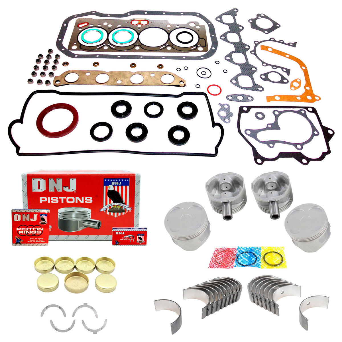 DNJ Engine Rebuild Kit 1993-1997 Geo, Toyota 1.6L