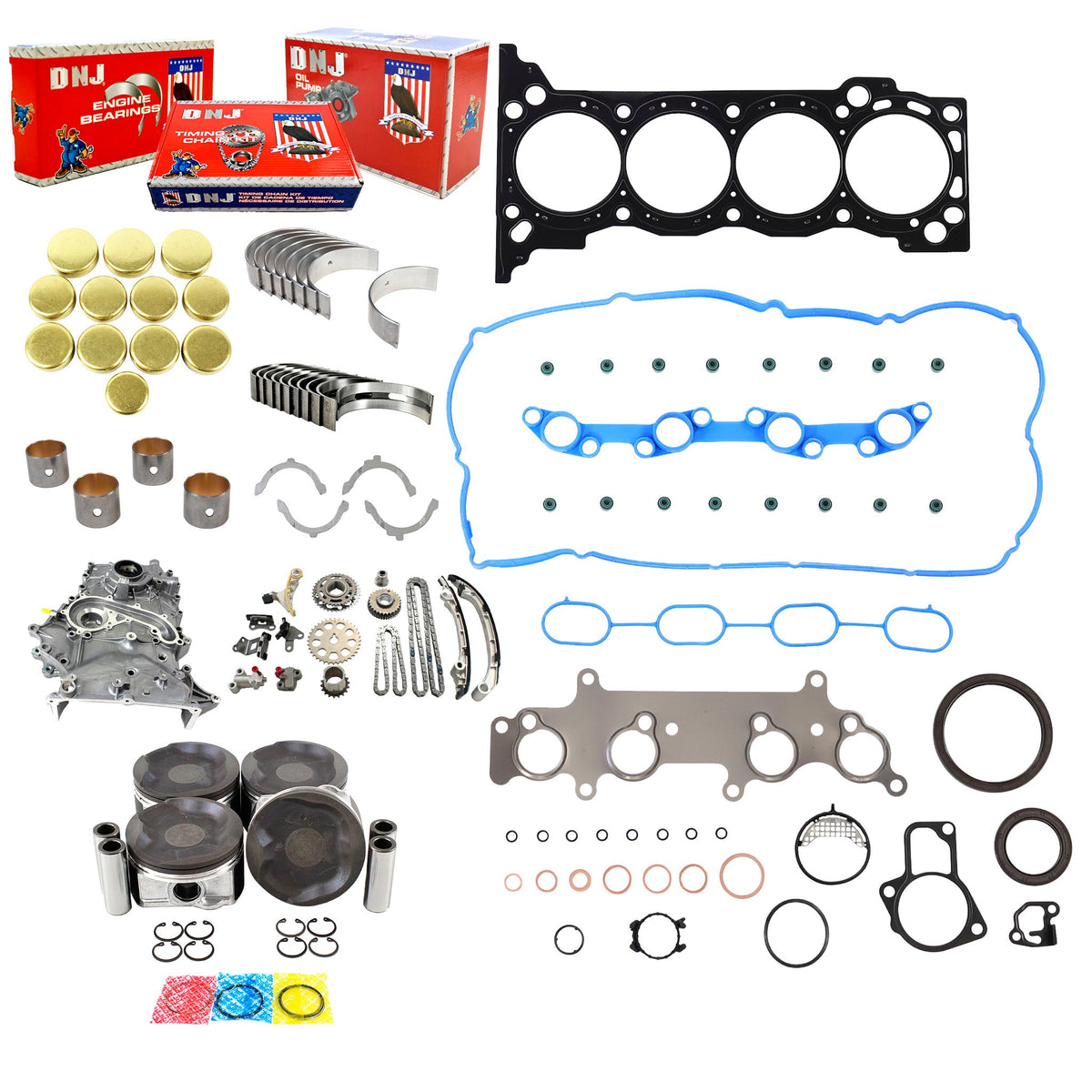 DNJ Master Engine Rebuild Kit 2005-2015 Toyota 2.7L