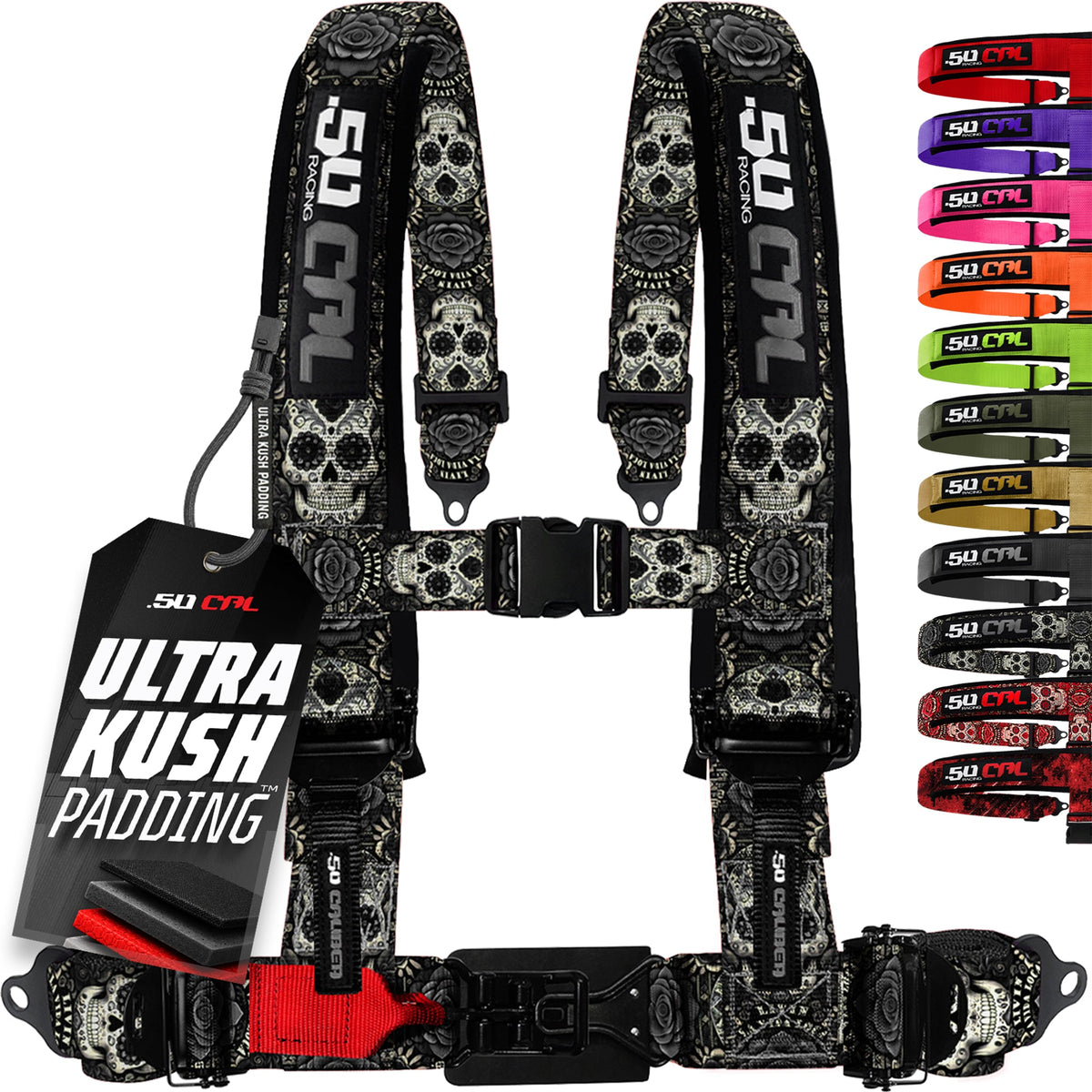 50 Caliber Racing 2" & 3" 4 point Harness - Elite Series Race Latch "EZ" Adjust Racing Harness