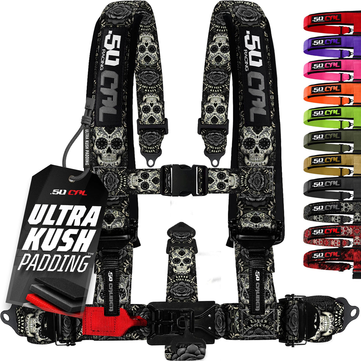 50 Caliber Racing 2" & 3" 4 point Harness - Elite Series Race Latch "EZ" Adjust Racing Harness