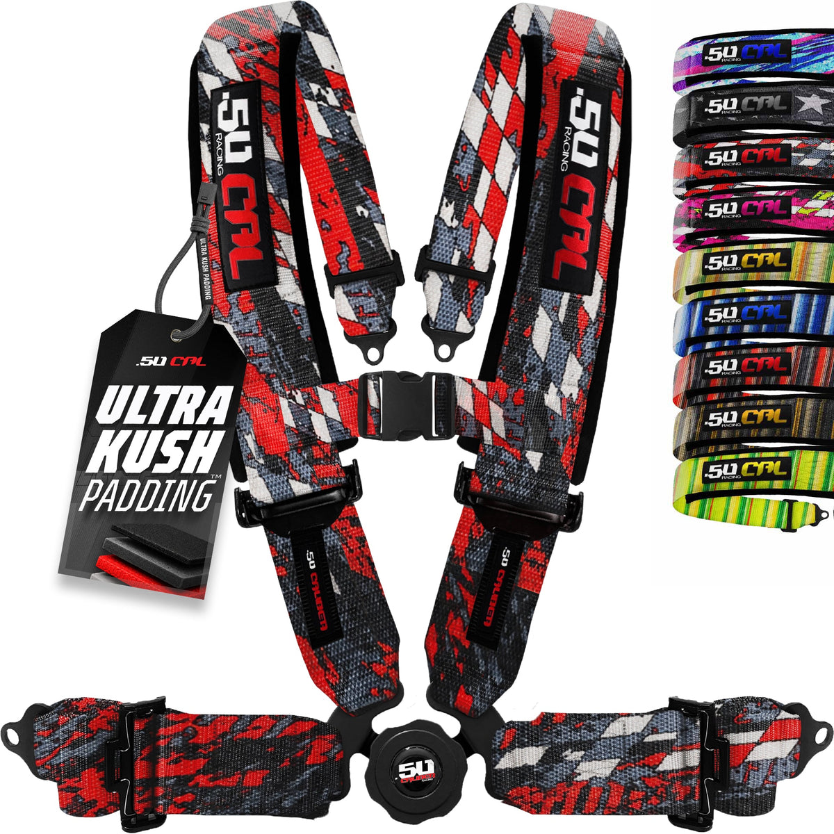 50 Caliber Racing 2" & 3" 4 point & 5 point Harness Camlock Racing Harness