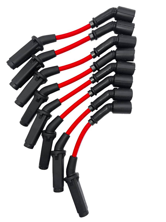 Granatelli GM LS & LT 0-Ohm 8" Red Coil-Near-Plug Spark Plug Wires – 28-1811S-R