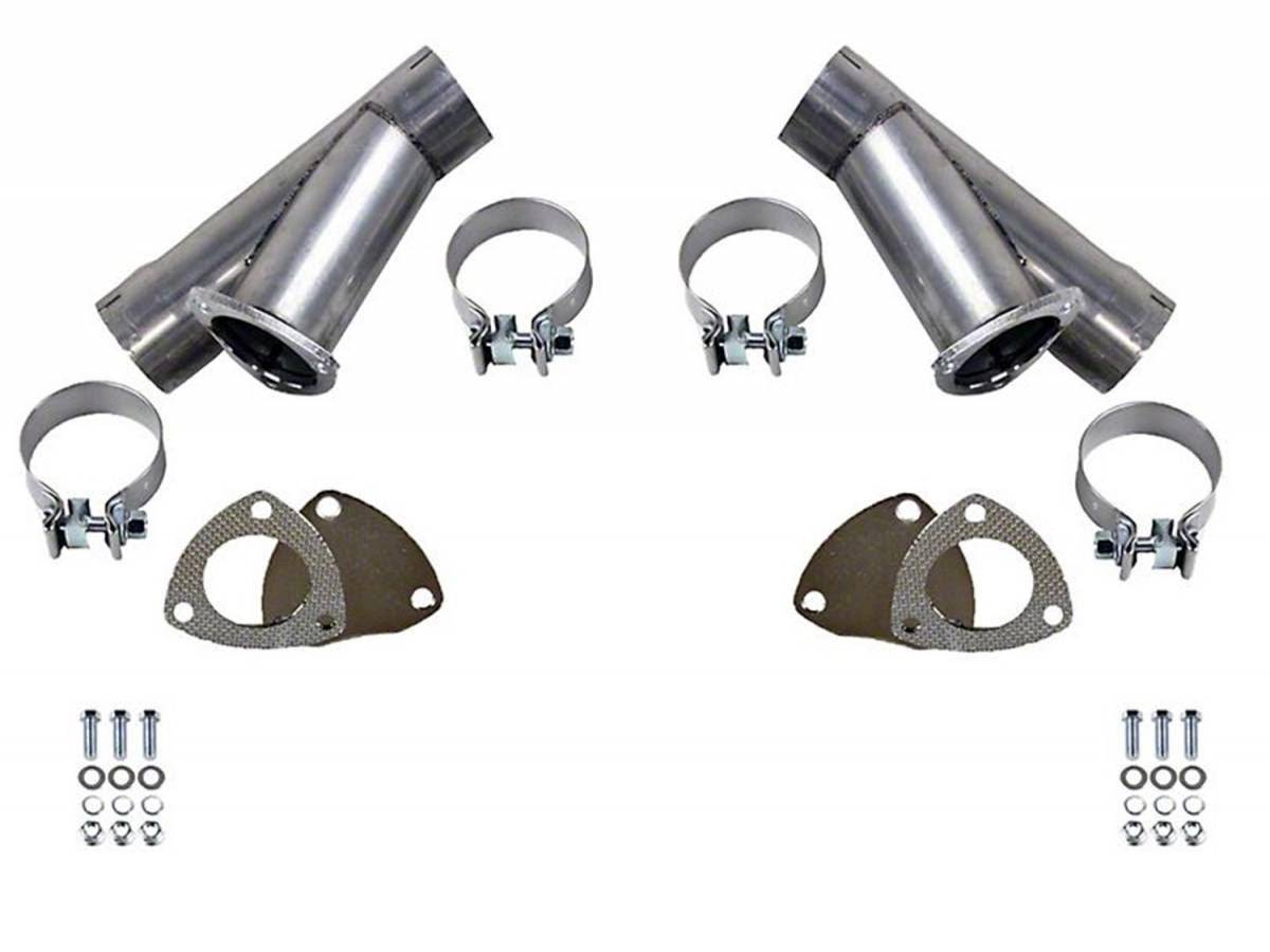 Granatelli Dual 2.5" Manual Exhaust Cutout Kit, Stainless Steel Clamp-On – 305525D