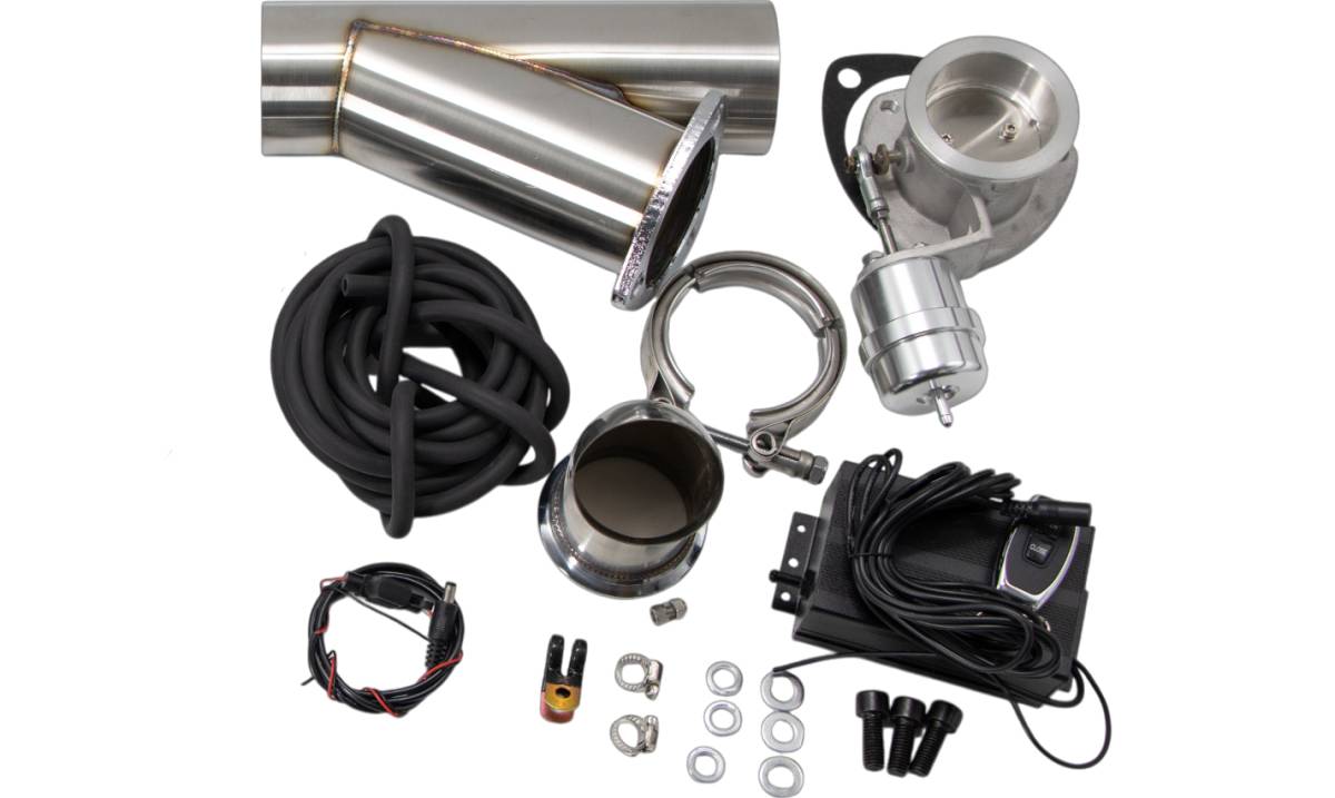 Granatelli 2.5" Vacuum/Pressure-Controlled Exhaust Cutout Kit, Stainless Steel Slip-Fit – 309525