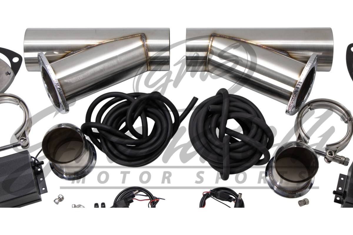 Granatelli Dual 3" Vacuum/Pressure-Controlled Exhaust Cutout Kit, Stainless Steel Weld-In – 309630K