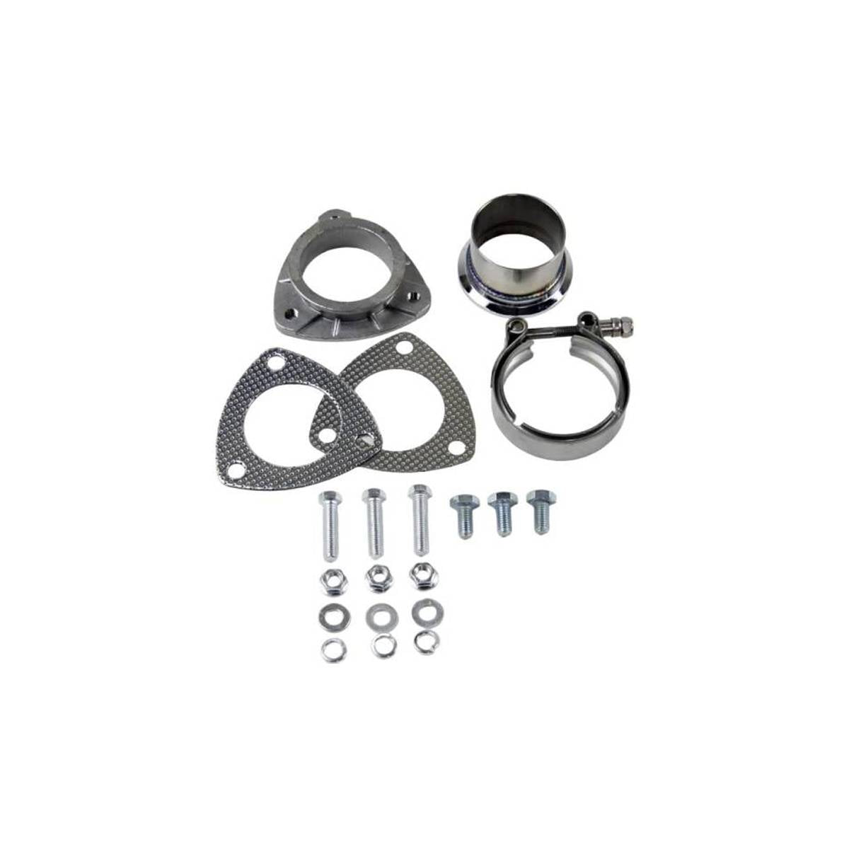 Granatelli 2.5" V-Band to 3-Bolt Straight Exhaust Connection Adapter – 307525-3